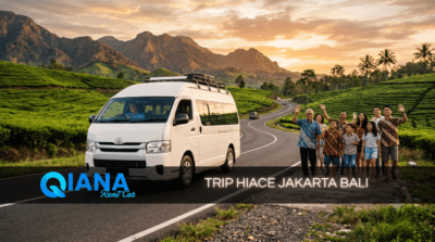 Trip Hiace Jakarta Bali bersama rombongan 10 orang, perjalanan darat epik melewati perkebunan teh dan pegunungan – Qiana Rent Car