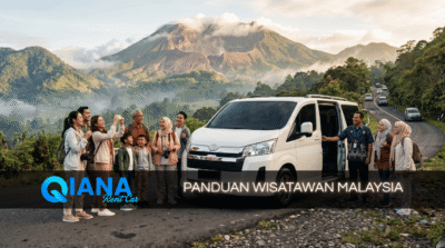 Panduan wisatawan Malaysia trip Jakarta Bandung bersama rombongan keluarga dan supir profesional menggunakan Hiace putih – Qiana Rent Car