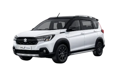 Suzuki XL7 putih dari Qiana Rent Car untuk layanan sewa mobil dengan supir di Jakarta